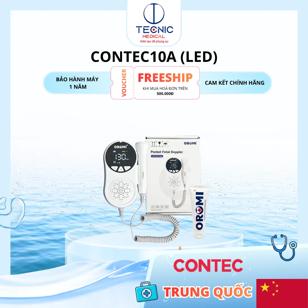Máy Doppler Tim Thai CONTEC10A (LED)– Màn Hình LED, Đầu Dò Nhạy, Nhỏ Gọn, Dễ Sử Dụng